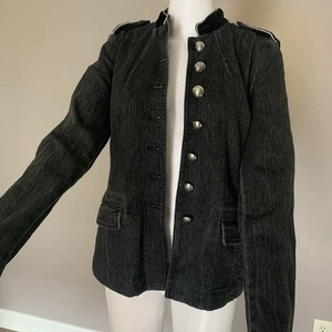 Chaqueta vaquera LAUREN RALPH LAUREN cuello de terciopelo y charreteras para mujer talla 6 - Imagen 1 de 19