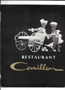 Vintage Restaurant Menu RESTAURANT CARILLON Hotel Motel Quebec Canada  - Picture 1 of 2