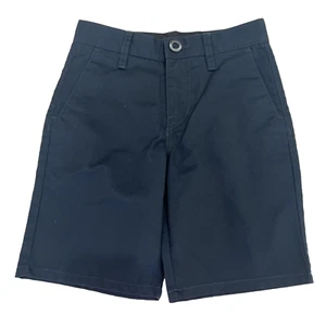 Volcom Navy Flat Front Boys Knee Length Chino Size 23 Youth (10) - Picture 1 of 5