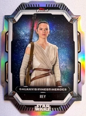 2022 Topps Star Wars Finest, Rey Die Cut Galaxy’s Finest Heroes Insert Card GF-7 - Image 1 of 2