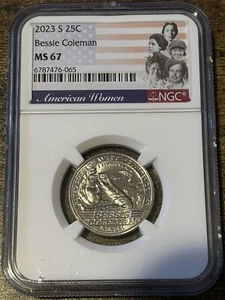 2023 S Bessie Coleman 25c NGC MS67 American Women Quarter - Picture 1 of 2