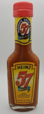 Salsa de pollo, carne y cerdo Heinz 57 Sause botellas de vidrio de 5 oz EXP 07/2026 Foto 1 de 2