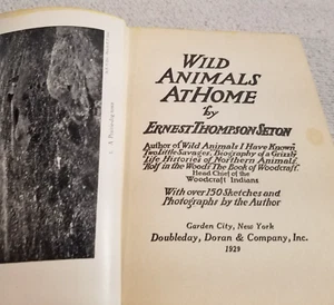 Wild Animals at Home by Ernest Thompson Seton - 1923 - Hardcover - Illustrated - Picture 1 of 16