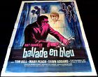 1964 Ballad in Blue ORIGINAL French 1p POSTER Ray Charles ARTWORK By Grinsson