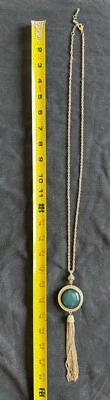 Gold Tone Reversible Pendant Necklace  - Image 1 of 4
