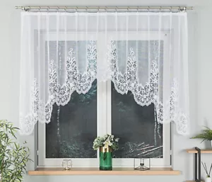 Jacquard jardiniere net curtain ready to hang with tape various sizes - Picture 1 of 28