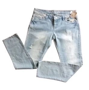 Pantalones de mezclilla para mujer Honey Ocean Earth 14 azul claro tiro bajo - Imagen 1 de 12