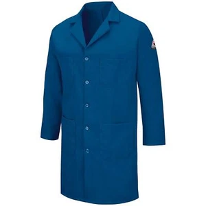 Bulwark FR mens Nomex Fr Lab Coat overalls and coveralls workwear apparel, Royal - Picture 1 of 4