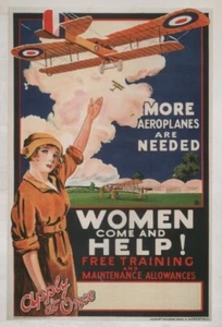 ACEO Art Card WWI Poster Recruiting Women for the War Effort at Home - Picture 1 of 1