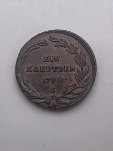 1 crucero AUSTRIA 1790 S - cobre - José II. ¡BRILLO original sin circular! - Imagen 1 de 2