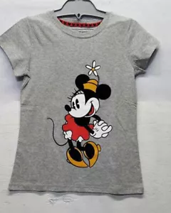 Minnie Mouse Girl's Gray T-shirt Short Sleeves Disney NWT Size 7/8 - Picture 1 of 4