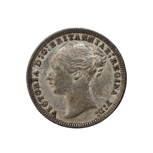 United Kingdom 1874 Silver Threepence Queen Victoria Coin km#730 3p - Picture 1 of 2