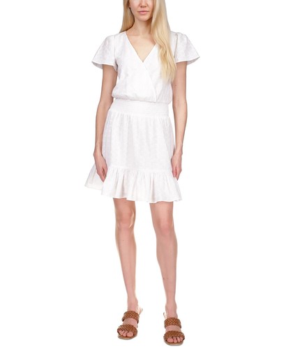 MICHAEL Michael Kors Abito Donna Bianco Petite Julia con Occhiello XS Bianco