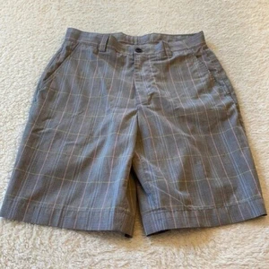 Cutter Buck Shorts Mens 30 Gray Pink Plaid Active Golf Stretch Casual - Picture 1 of 10