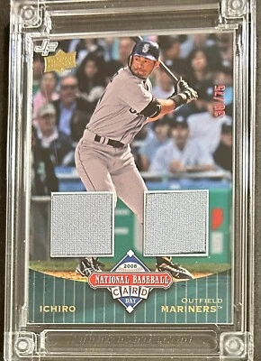 2024 Jersey Fusion - Ichiro- 2 2001 Game Used Rookie Swatches-2008 UD Card /75! - Image 1 of 2