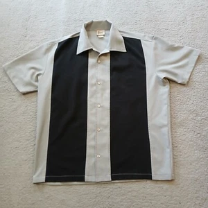 Lucky Paradise Shirt Mens Small Gray Black Bowling Rockabilly Tiki Retro USA - Picture 1 of 18