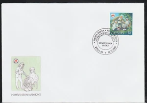 LATVIA FDC 2000, RED CROSS - Picture 1 of 1