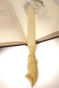 Antique Victorian Book Page Turner Wise Owl Ornate Letter Opener