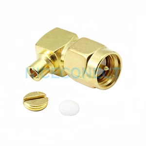 Conector de soldadura enchufe ángulo recto macho 10x SMA para cable semirígido 0,086" RG405 - Imagen 1 de 3