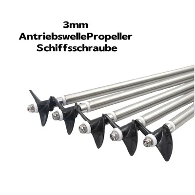2 Blatt Propeller Schiffsschraube 3mm Antriebswelle für Propeller RC Modell Boot - Bild 1 von 4