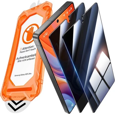 UniqueMe for Samsung Galaxy S25 Ultra Privacy Screen Ultra, Black  - Image 1 of 4