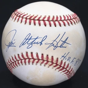 Jim Catfish Hunter HOF 87 Signed Official American League Baseball JSA COA - Picture 1 of 5