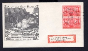 US FDC #786 1937 Ejército de Washington DC - Marina Jackson & Scott, Cachet Raro - Imagen 1 de 2