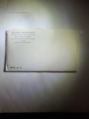 1970 United States Mint Uncirculated Mint Set P & D Original Envelope - Image 1 of 4