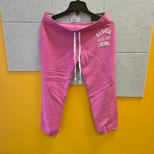 PANTALONES DEPORTIVOS ROSAS Abercrombie & Fitch Cortos con Bandas para Mujer Talla S - Imagen 1 de 6