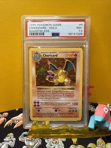 Pokemon PSA 7,5 NM-MINT Charizard Shadowless Base Set 1999 Holo Karte 4/102 - Bild 1 von 9