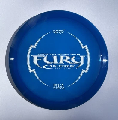 Latitude 64 Opto Line Fury - Rare PFN OOP - 175g Blue Disc Golf Disc - Image 1 of 4