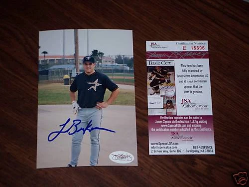 LANCE BERKMAN AUTOGRAPHED ASTROS PHOTO*JSA COA - Изображение 1 из 1