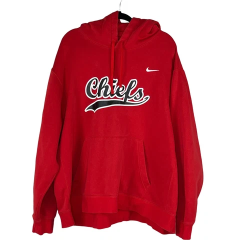 Nike Mens Size 4X Red Kansas City Chiefs Hoodie Sweatshirt Cover