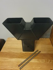 HEAVY DUTY CARAVAN GROUND ANCHOR 100mm BOX Y CONCRETE/CEMENT IN QUAD BIKE