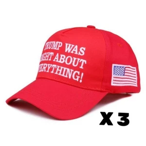 Sombrero Trump Was Right About Everything - Estilo bordado - Talla única (paquete de 3) - Imagen 1 de 7
