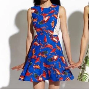 Neu mit Etikett Clements Ribeiro AMAZON PAPAGEIENDRUCK FLIPKLEID Runway Kollektion 2014 Paris - Bild 1 von 7