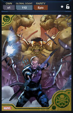 Marvel Collect Epic HAWKEYE & HULK Avengers vs Hydra Medallions 113cc Digital