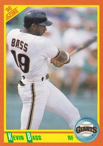 Kevin Bass San Francisco Giants Score # 2T  1990 Baseball Card