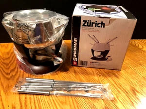 NEW ~ Swissmar ~ Stainless Steel Zurich 10-Piece Fondue Set - Picture 1 of 8