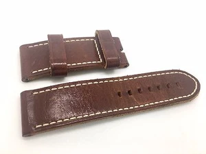 PANERAI  Brown Genuine ITALY Leather Band Strap 26mm for Luminor Marina 47 - Picture 1 of 8