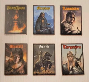 Game of Thrones House Slogan Cards Full Art CCG Game Night Promos Set of 6 - Picture 1 of 2