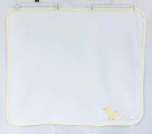 Carters Child Of Mine White Yellow Baby Blanket Ducks Chickens Squeaks - Picture 1 of 4