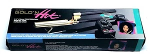 BELSON GOLD 'N HOT 3/4" PROFESSIONAL MARCEL-GRIP CURLING IRON-24K GOLD PLATED - Picture 1 of 11