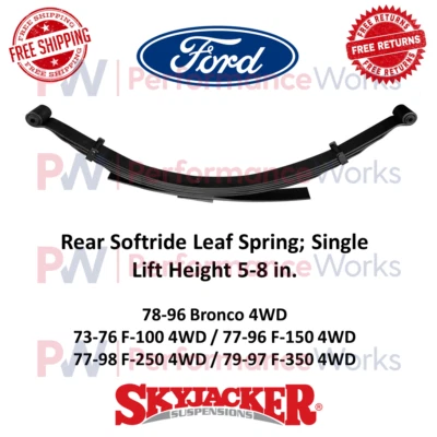 Skyjacker Softride Leaf Spring Single 5-8" Rear For Ford F150 F250, F350, Bronco - Image 1 of 4