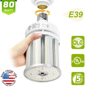 80W LED Corn Cob Light Bulb Replace 350W MH HPS for Warehouse Gas Station 6000K - Picture 1 of 11