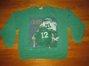 PHILADELPHIA EAGLES Vtg 1990s 1994 NUTMEG Crew Neck Sweat shirt t jersey M USA - Picture 1 of 7