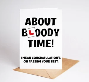 Funny Congratulations Passed Driving Test Card BC083 - Picture 1 of 3