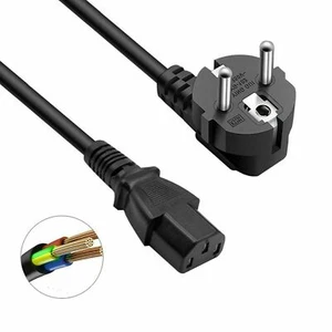 CAVO ALIMENTAZIONE PER PC MONITOR STAMPANTE PRESA SCHUKO NERO - Foto 1 di 1