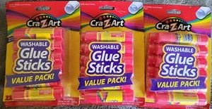 3 New 12 Packs Sealed Cra Z Art School Quality Washable Glue Sticks 36 total - Picture 1 of 4