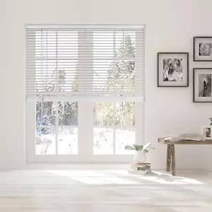 Cordless White 1” Light Filtering Mini Blinds 22.5” W X 36” H Window Blinds f... - Picture 1 of 12